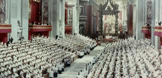 Una sessione del Concilio Vaticano II