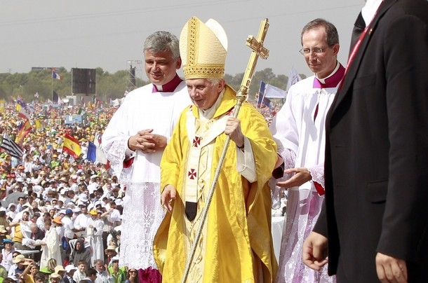 Il Santo Padre durante la Messa conclusiva a Madrid