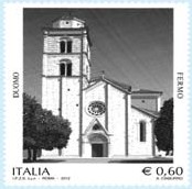 Il francobollo ordinario dedicato al Duomo di Fermo
