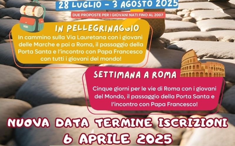 Giubileo dei Giovani a Roma: prorogata la scadenza per le iscrizioni